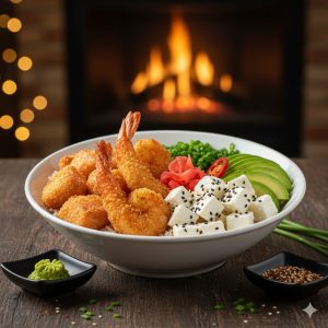 SALMÓN Y CAMARÓN CRUNCH